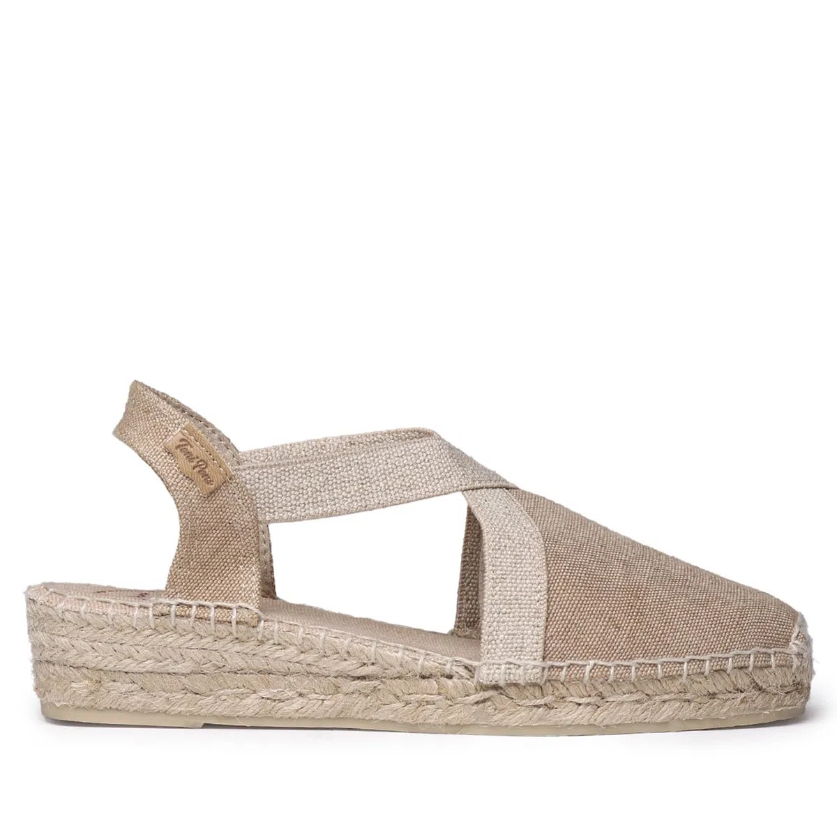 TONI PONS Verdi-V - Espadrille compensée végétalienne pour Femme de en Tissu de Coton.
