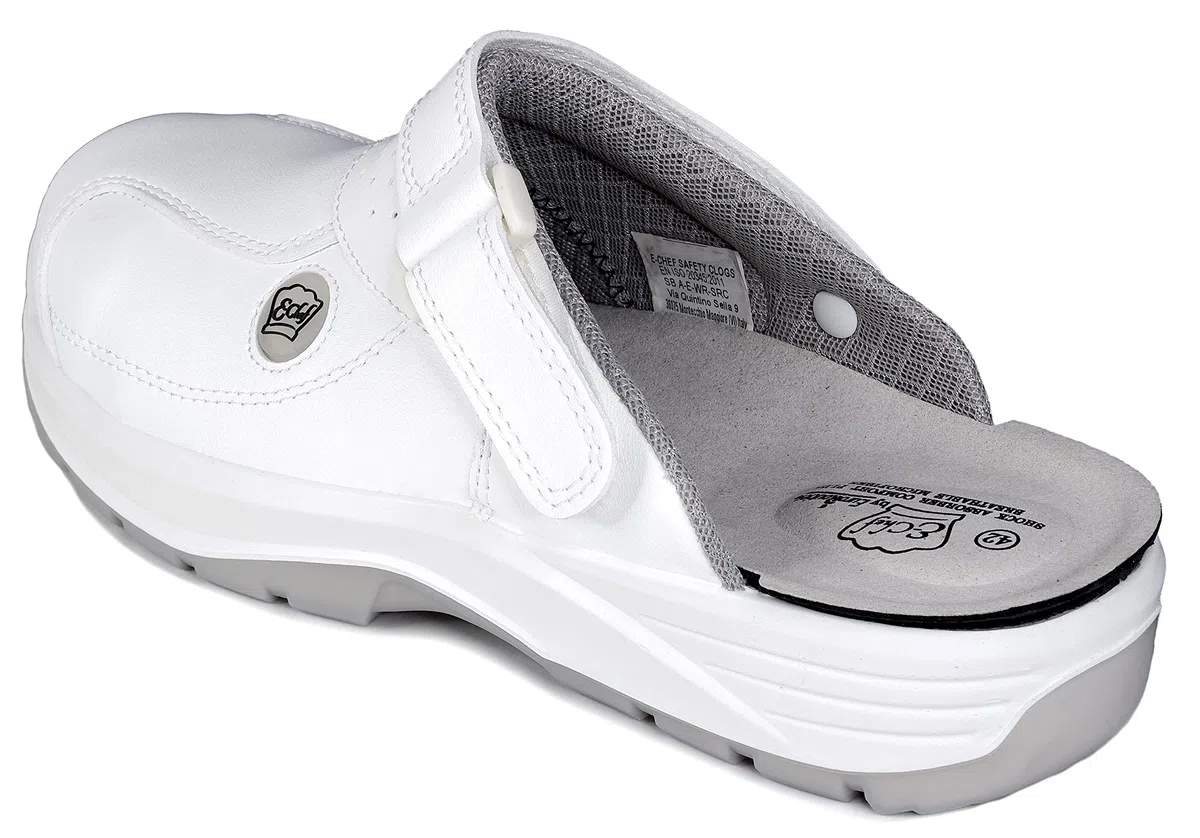 EuroRoutier E-Chef Sabots Blanc - Sabot de sécurité du Chef, Chaussures de Chef - Chaussures de Cuisine