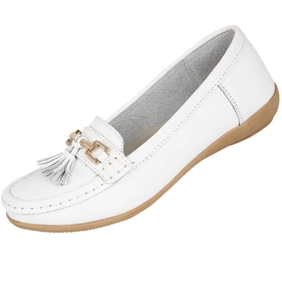 Femme Cuir Plat Mocassin Femmes Décontracté Confortable Cuissard Talon Bas Compensé Chaussures Travail