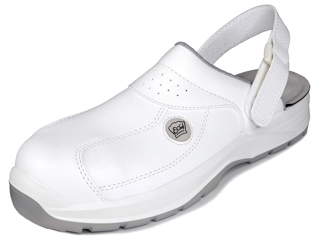 EuroRoutier E-Chef Sabots Blanc - Sabot de sécurité du Chef, Chaussures de Chef - Chaussures de Cuisine